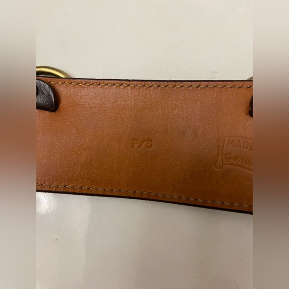 DKNY Brown Leather Belt with Gold Buckle - Picture 12 of 13